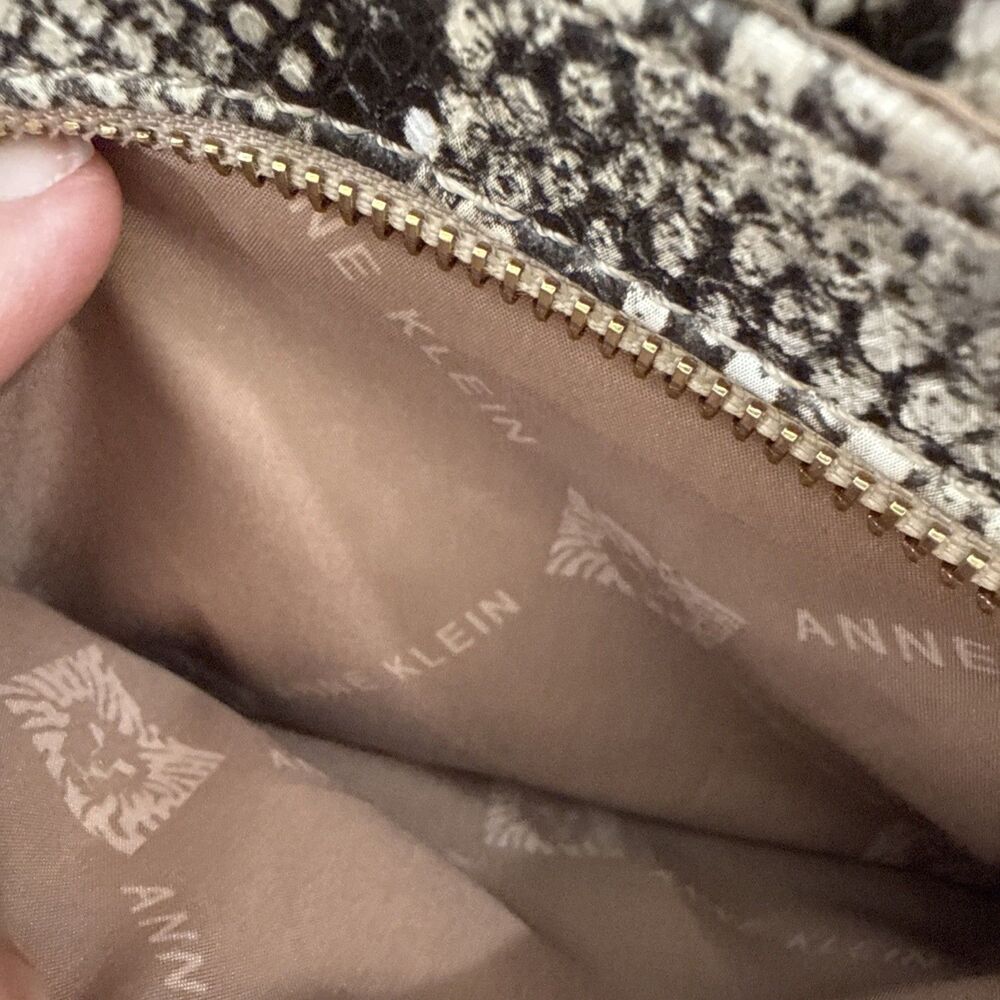 Anne Klein, Python Faux Leather Euc Crossbody Pur… - image 4